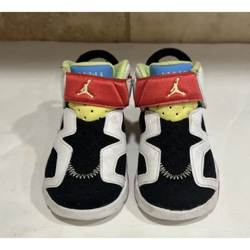 Nike Jordan Retro 6 Little Flex Size 6C CT4417-103 Hook Loop‎ Colorblock